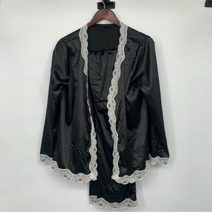 Blooming Jelly black and white lace pajama set size L
